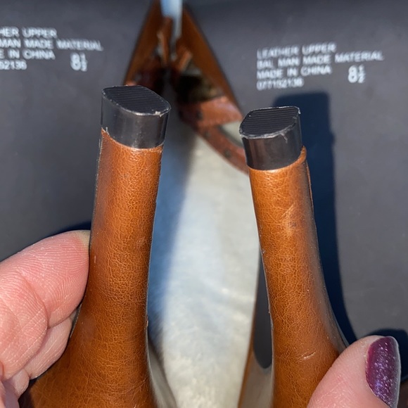 mossimo Brown High heel studded shoes - Picture 7 of 8